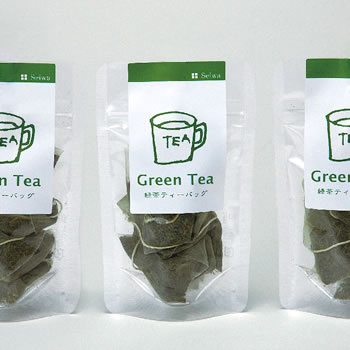 緑茶　ティーバッグ パッケージ